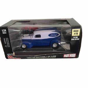 Racing Champions Hot Rod '40 Ford Sedan Delivery Blue Issue #76 1:24 NIB Limited